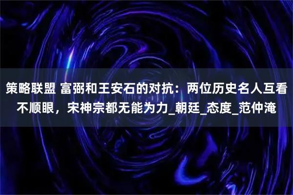 策略联盟 富弼和王安石的对抗：两位历史名人互看不顺眼，宋神宗都无能为力_朝廷_态度_范仲淹